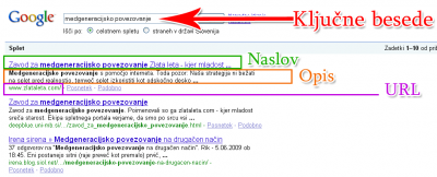 Rezultati iskanja v iskalniku www.google.com (kliknite za povečavo)