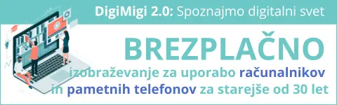 Brezplačno izobraževanje za uporabo računalnikov in pametnih telefonov za starejše od 30 let.