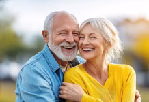 Dan starejših: Kako biti aktiven po 50. letu ai generated, elderly love, senior, couple, senior couple, elderly, love, happy, outdoors, smiling, sunny, bright, embrace, embracing smile, bright day