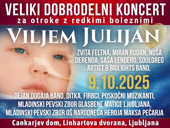 Dobrodelni koncert za otroke z redkimi boleznimi VILJEM JULIJAN