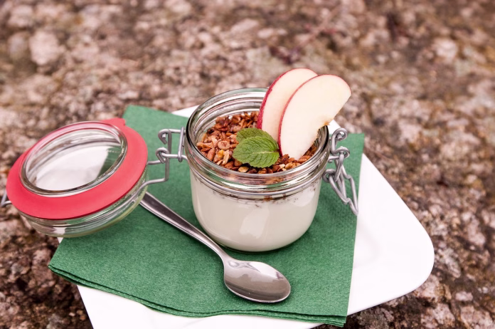 glass jar, yogurt, dessert, apple, spoon, food, healthy, muesli, breakfast, healthy food, healthy breakfast, breakfast food, yogurt, yogurt, yogurt, yogurt, yogurt, apple, food, breakfast, breakfast, healthy food, healthy food