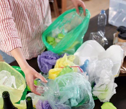 7 najpogostejših napak pri ločevanju odpadkov. Počnete katero? A person sorting plastic wastes