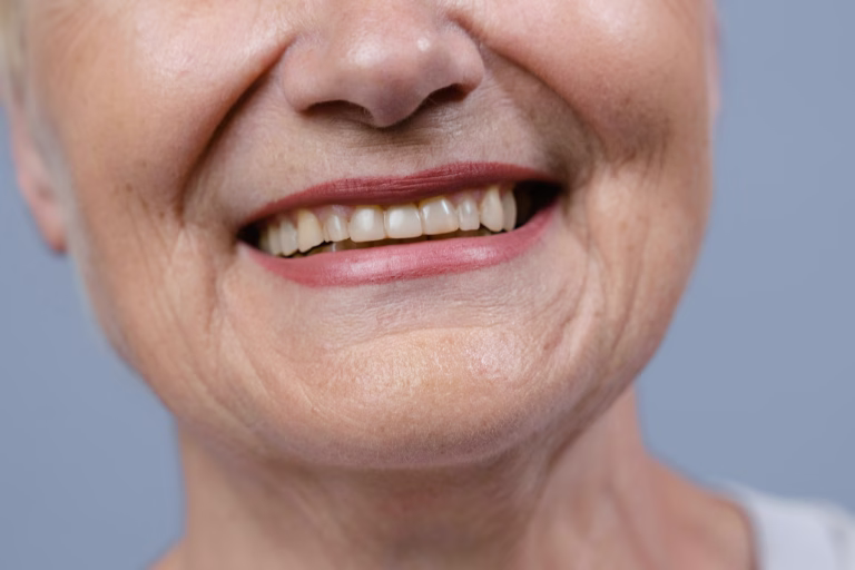 Close up shot of a smiling woman