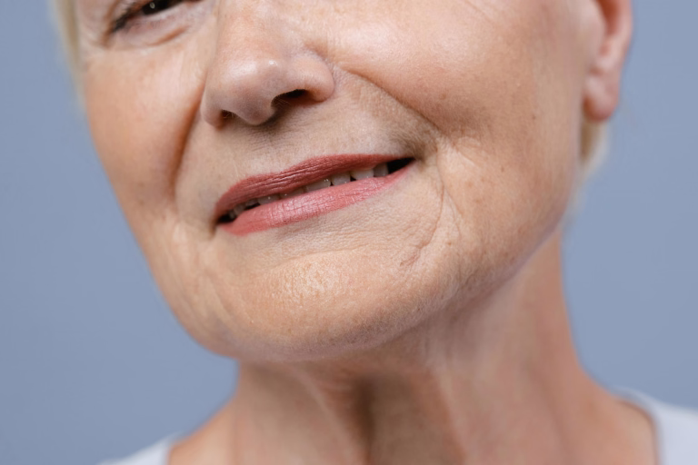 Close up shot of a woman s lips