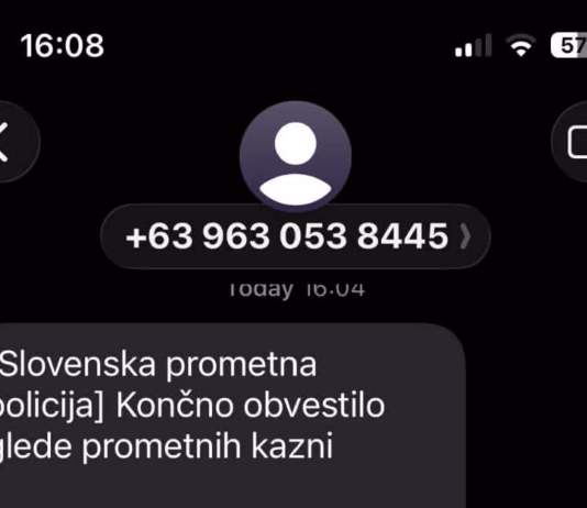 Ste prejeli SMS sporočilo o neporavnanih obveznostih? Ne klikajte! prevarantsko sporočilo sms