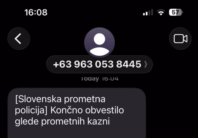 prevarantsko sporočilo sms