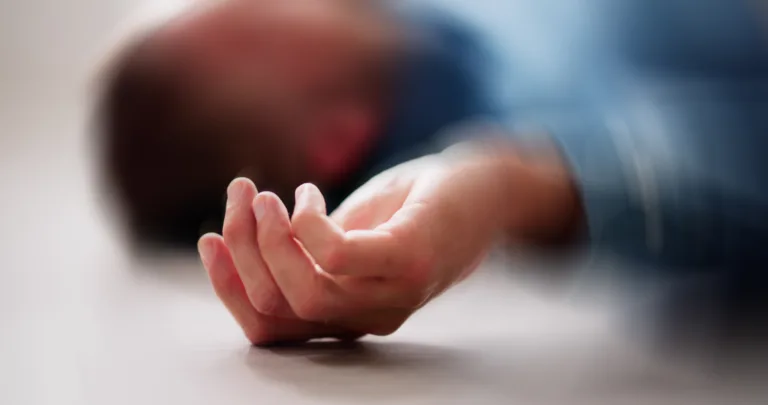Epilepsy Seizure. Man With Overdose Failure. Medical Health