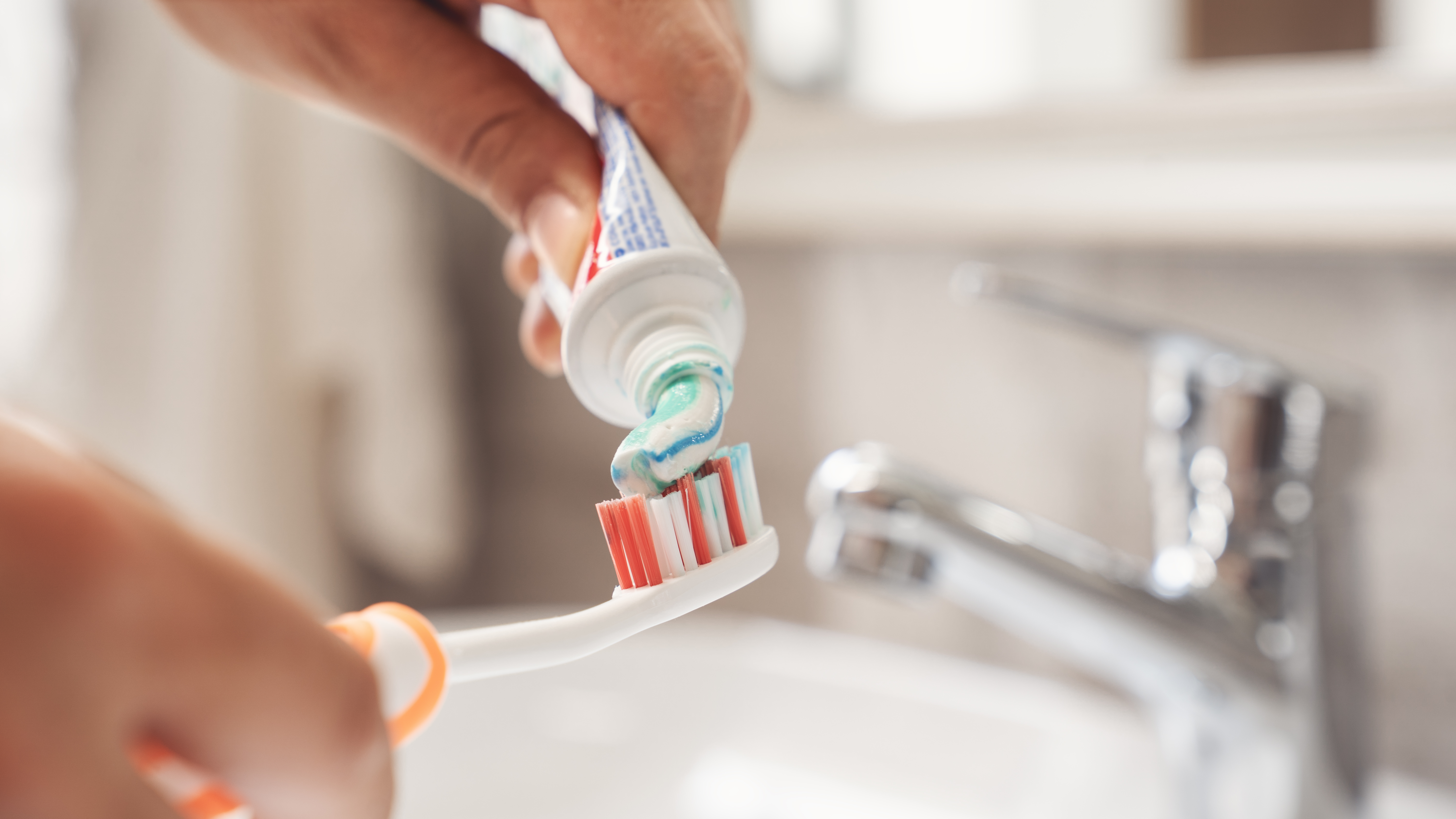 tooth-brushing-and-dental-health-concept-stockpack-istock Tooth brushing and dental health concept